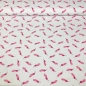 Preview: Jersey | FEATHER | Federn pink weiß